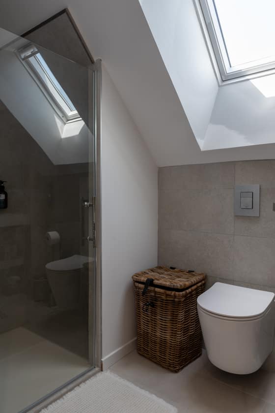 Douche à l'italienne sous velux
